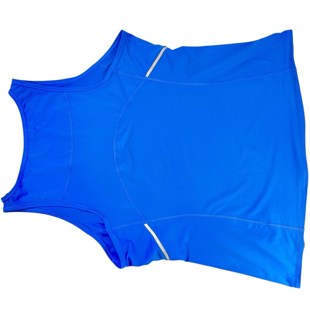 Athleta Luster High Neck Reflective Tank, Macaw Blue, XL - Picture 7 of 14